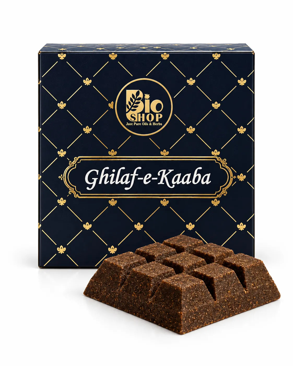 Bio Shop Ghilaf-e-Kaaba Bakhoor 40g black and gold box
Ghilaf-e-Kaaba premium oriental incense with bakhoor blocks