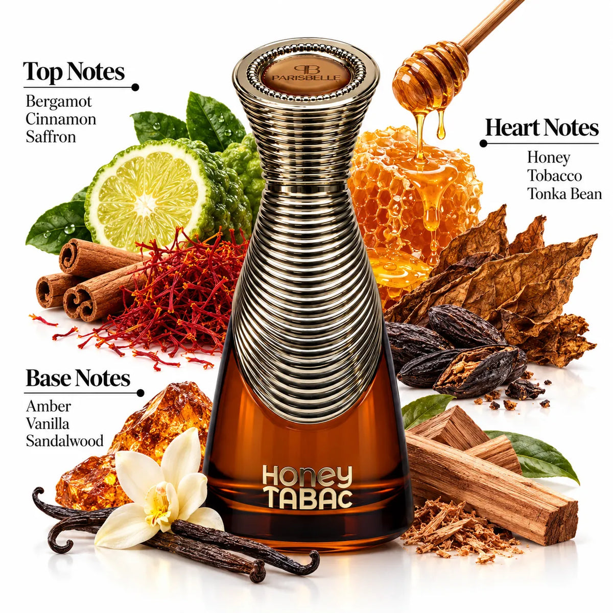 ParisBelle Honey Tabac 100ml luxury perfume spray image