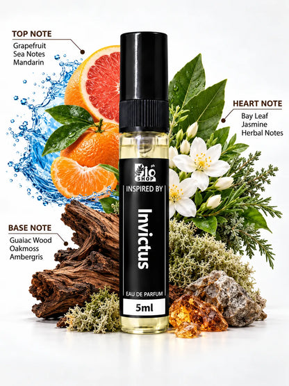 Invictus inspired fresh aquatic men's mini perfume spray 5ml by Bio Shop Pakistan