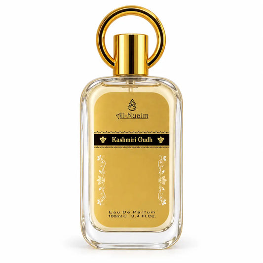 Al-Nuaim Kashmiri Oudh 100ml perfume bottle on white background
