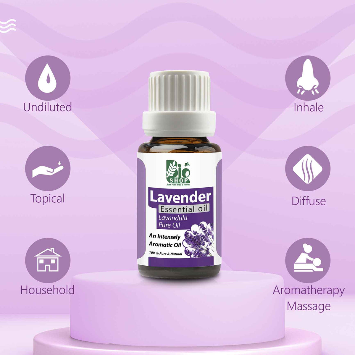Lavender Essential Oil – Calming & Versatile | Bio Shop™ Pakistan ...
