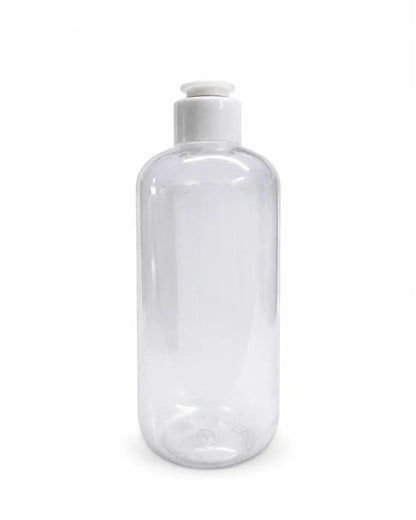 300ml_clear_PET_bottle_with_white_press_top_cap_for_shampoo_and_conditioner_1