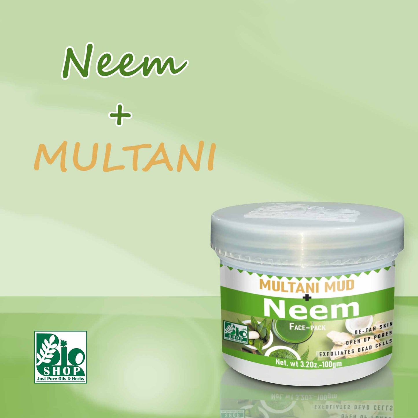 Multani Mitti + Neem Face Pack Powder