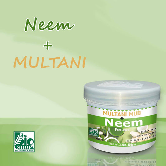Multani Mitti + Neem Face Pack Powder - BioShop™ Pakistan