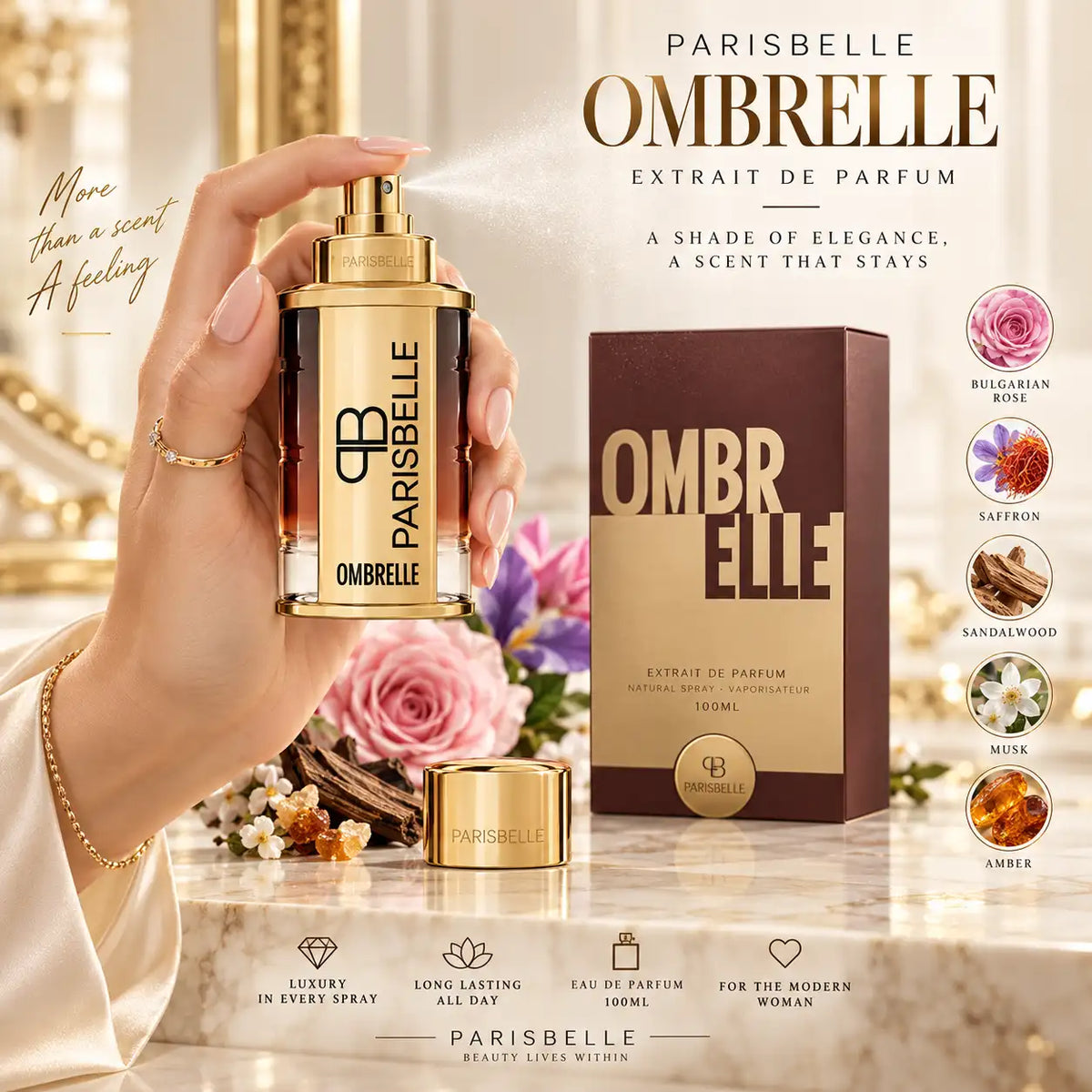 Ombrelle by Parisbelle Extrait de Parfum 100ml designer fragrance