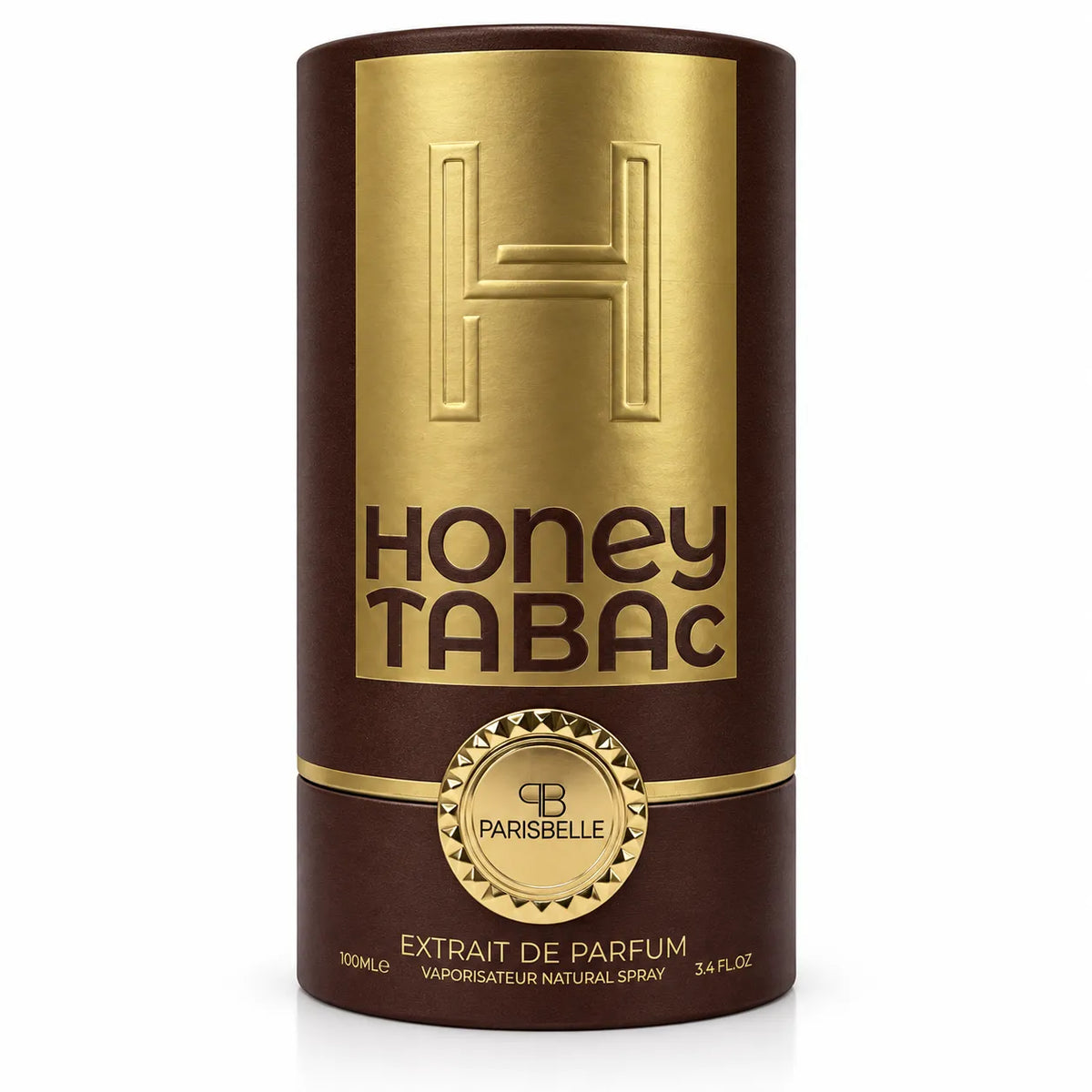 ParisBelle Honey Tabac Extrait de Parfum 100ml box on white background