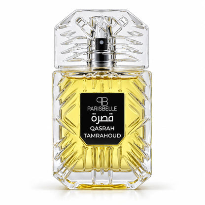ParisBelle Qasrah Tamrahoud Extrait de Parfum 100ml on white background