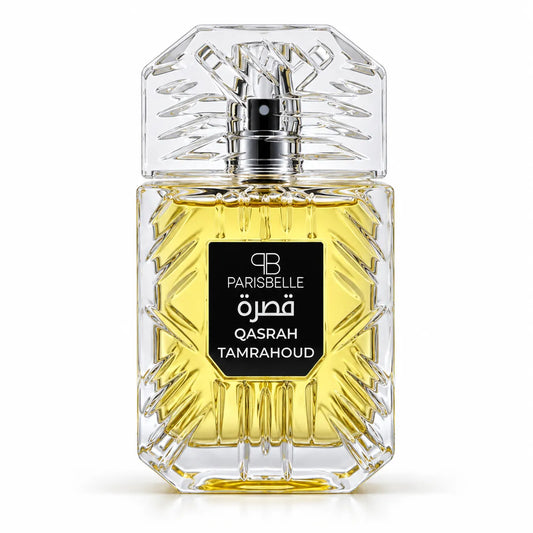 ParisBelle Qasrah Tamrahoud Extrait de Parfum 100ml on white background