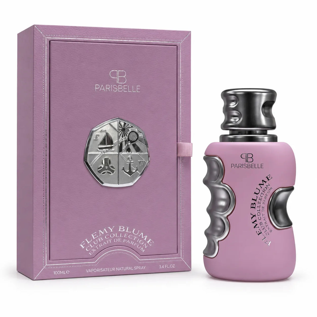 Parisbelle Flemy Blume Extrait de Parfum 100ml blush pink perfume bottle