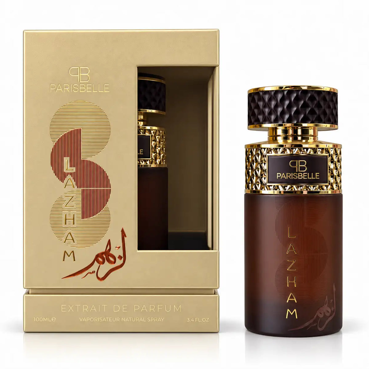 Parisbelle Lazham 100ml perfume with premium cream presentation box