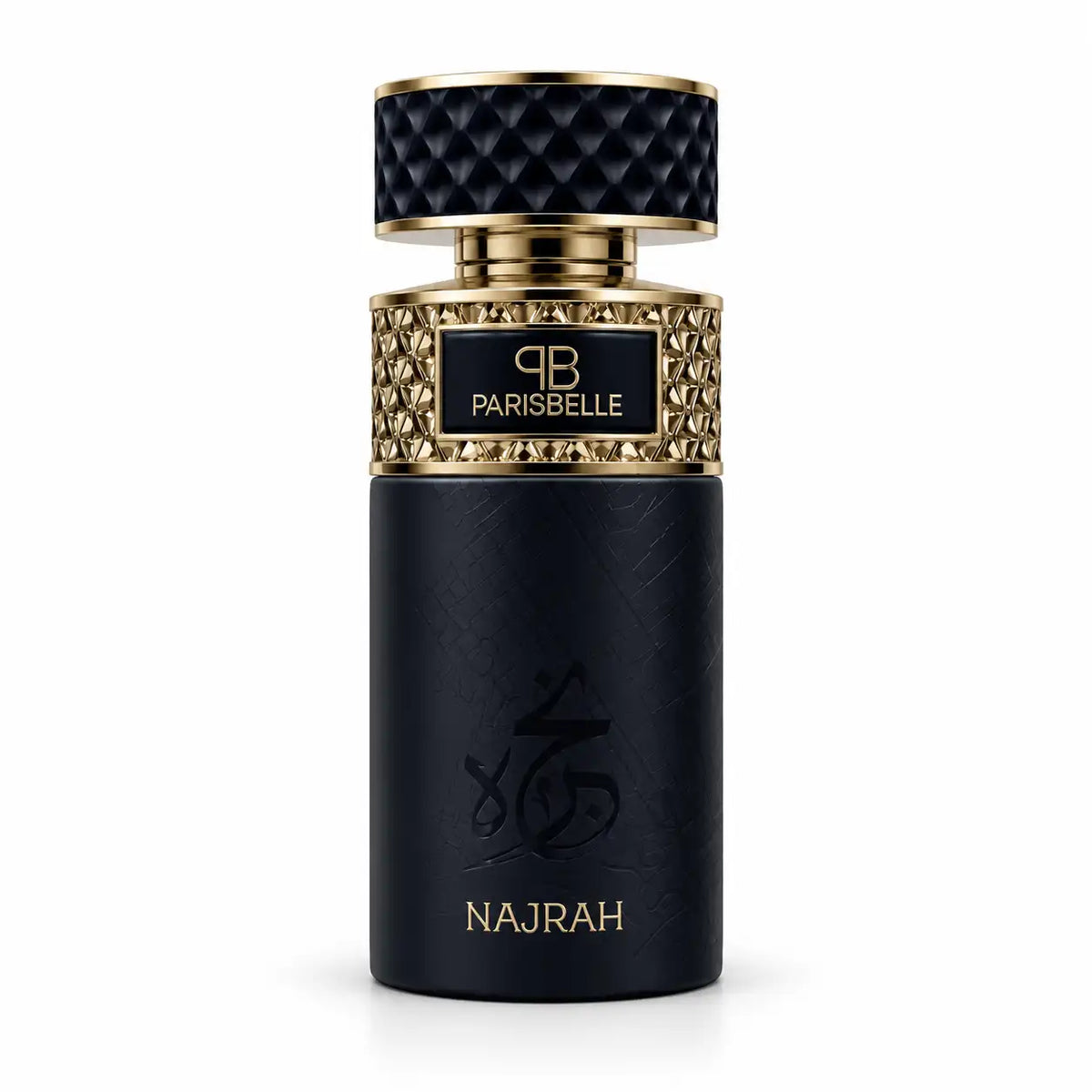 Parisbelle Najrah Extrait de Parfum 100ml black and gold perfume bottle