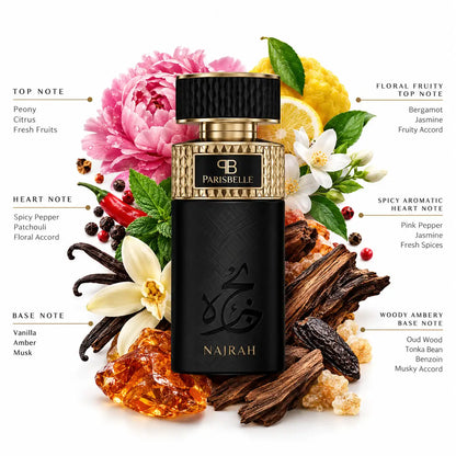 Parisbelle Najrah 100ml perfume from the Oasis Collection