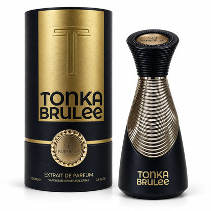 Parisbelle Tonka Brulee Extrait de Parfum 100ml black and gold bottle