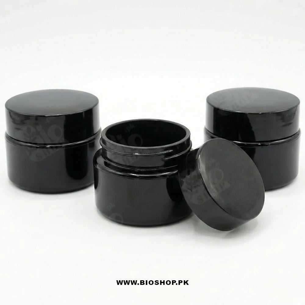 50g Black Empty Night Cream Jar with Double - Walled Protection Airtight Cap