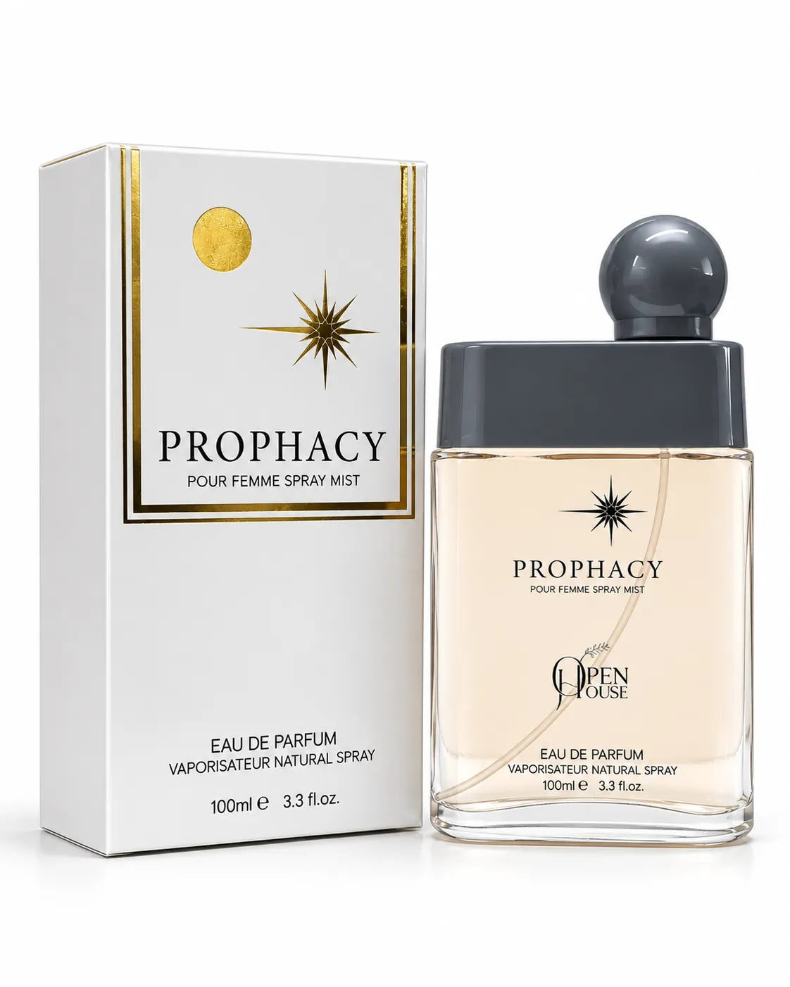  Prophacy Pour Femme 100ml perfume bottle with grey cap and star emblem