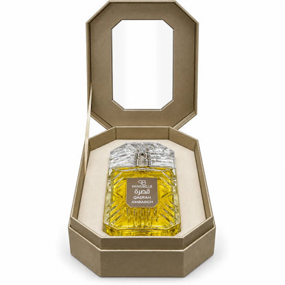 Qasrah Ambargh Extrait de Parfum 100ml by Parisbelle in decorative window packaging