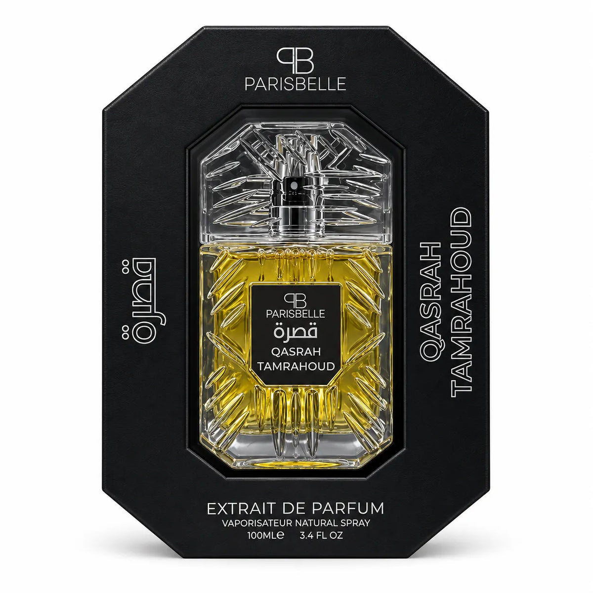 Qasrah Tamrahoud cardamom iris cedar leather fragrance notes