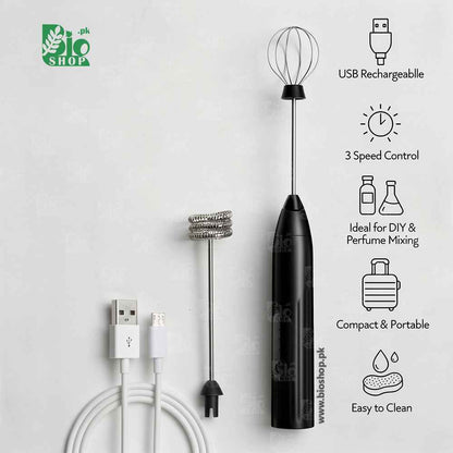 USB Rechargeable Hand Mixer – Mini Electric Liquid Mixer for DIY, Cosmetics & Perfume Making