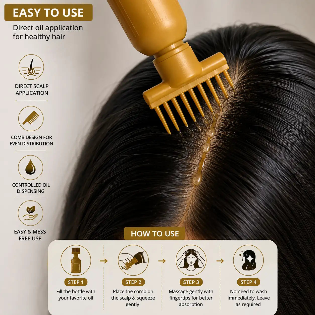 Reusable Hair Applicator Bottle