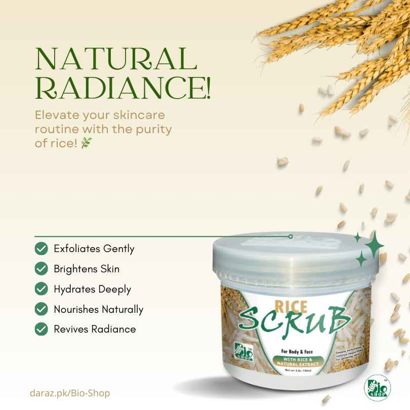 Process Rice Scrub Rice Scrub – BioShop™ Pakistan