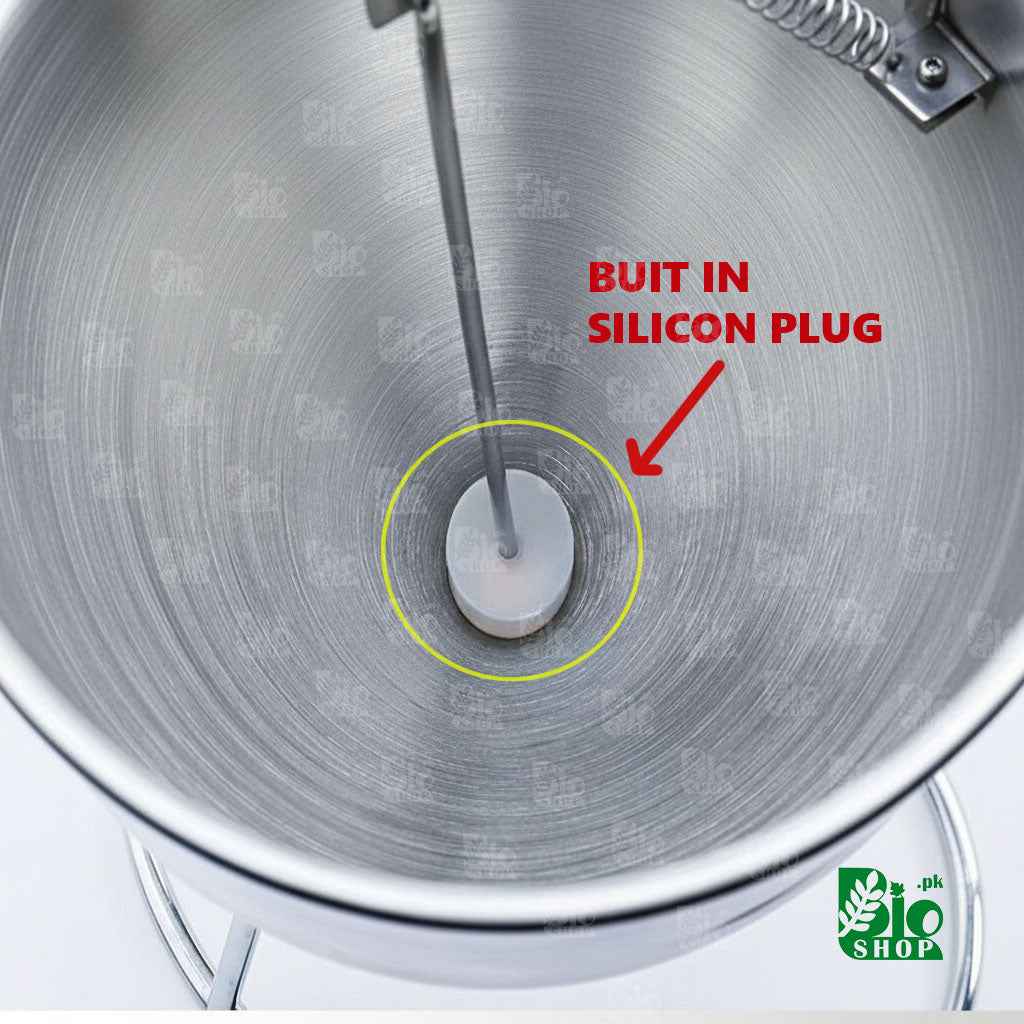 Premium Stainless Steel Piston Funnel & Dispenser with Stand (1.2L)