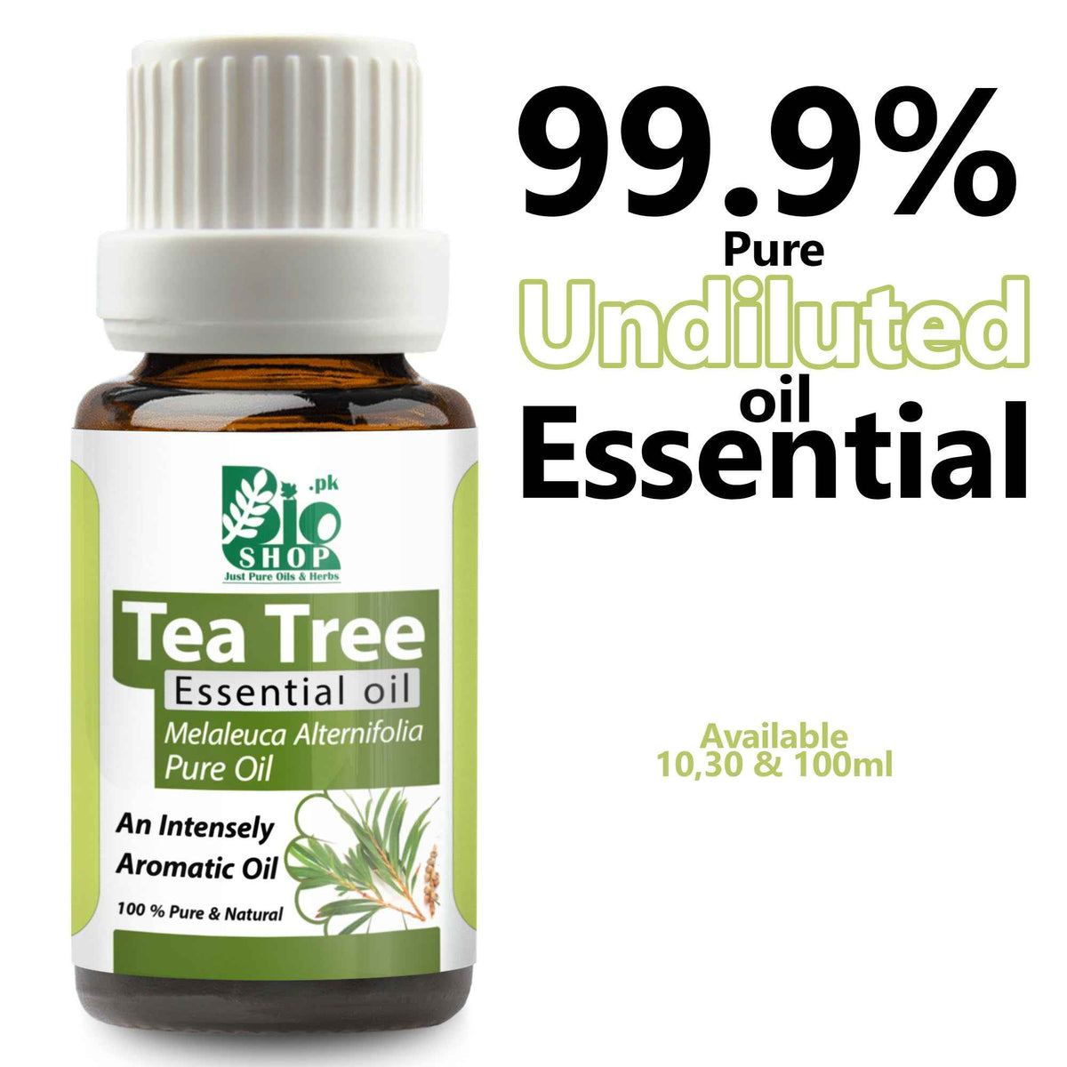 Tes Tree Tea Tree Essential Oil – Purifying & Antiseptic | Bio Shop™ Pakistan ...