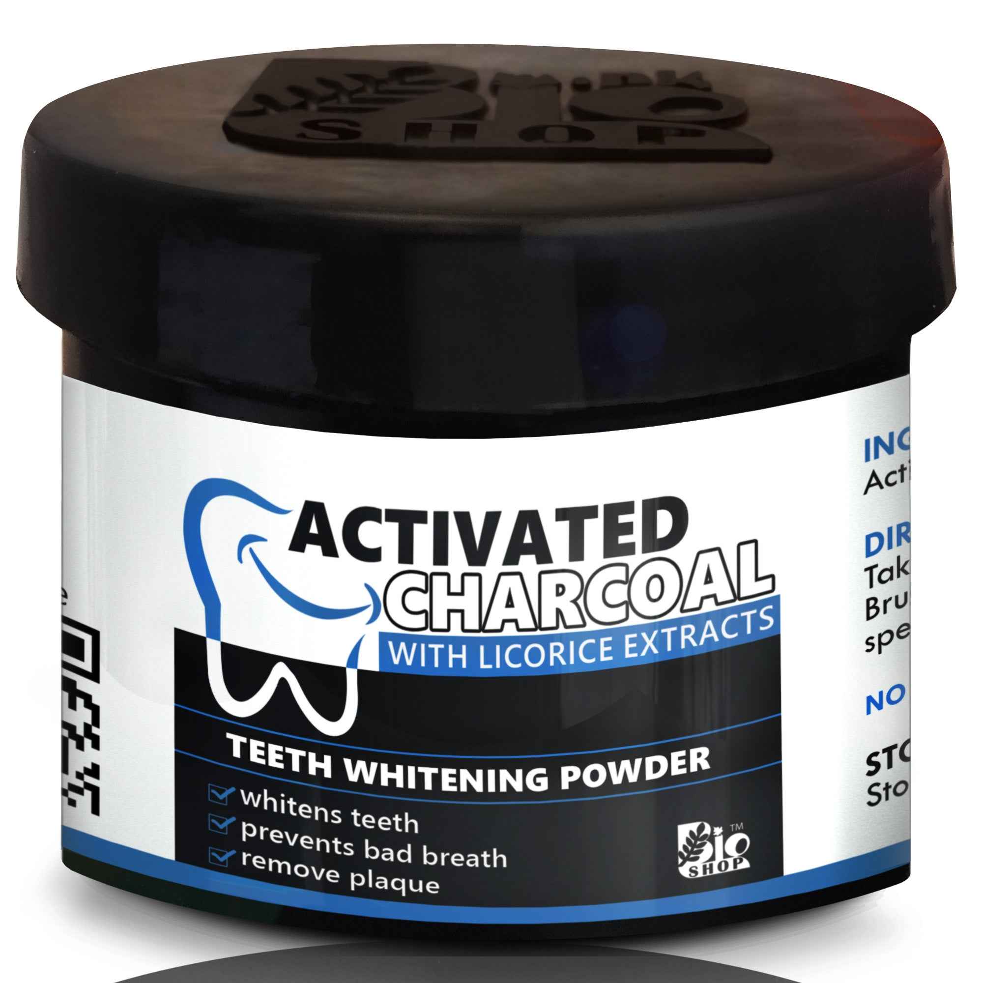 Teeth Whitening Powder Activated Charcoal - BioShop™ Pakistan