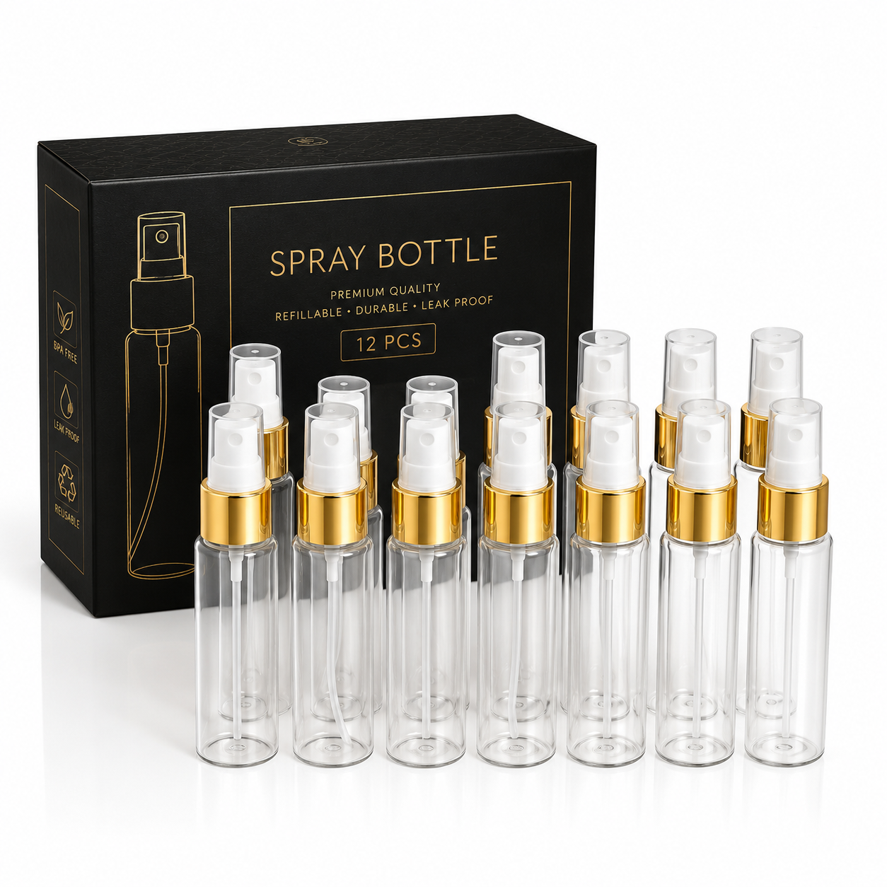 White Fine Mist Bottle for Body Mist and Toner