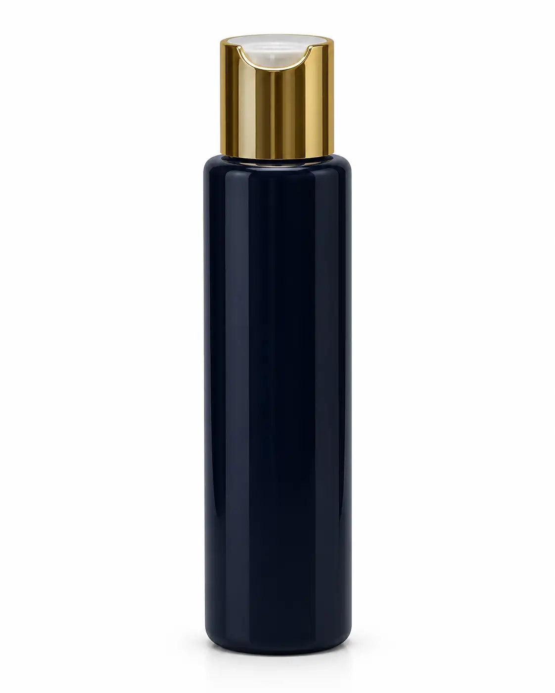 100ml black bottle with silver press top cap
