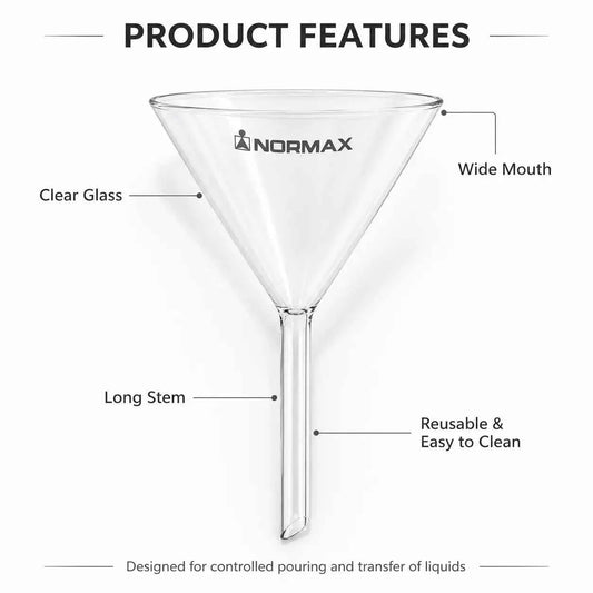 Glass Funnel – Clear Laboratory Funnel for Perfume, Essential Oils & DIY Use