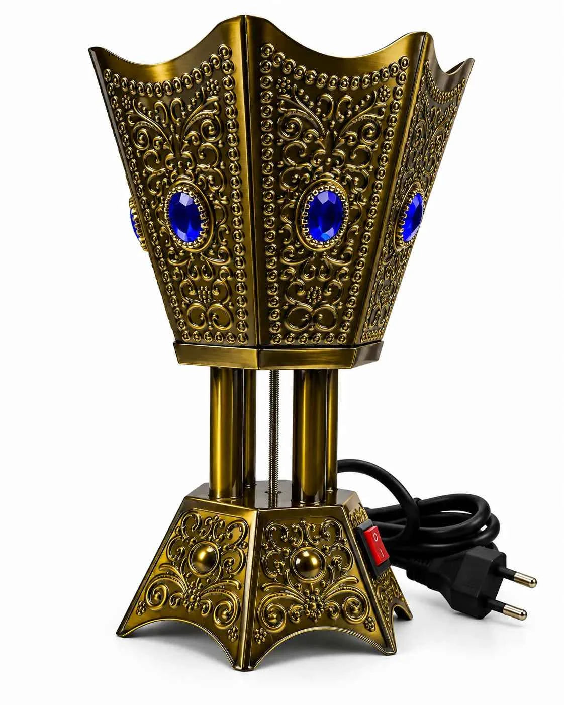 Electric Bakhoor Burner – Decorative Metal Incense & Oud Burner
