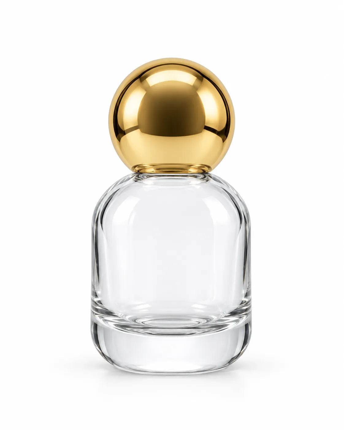 15ml transparent glass perfume bottle with glossy burgundy ball cap