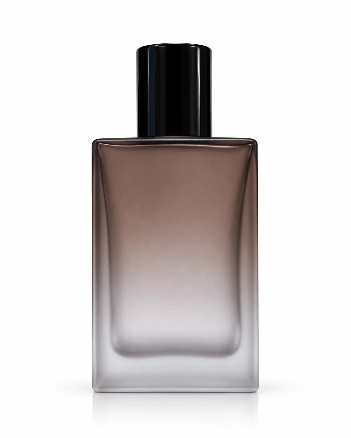 50ml navy blue frosted glass crimping perfume bottle with black cap