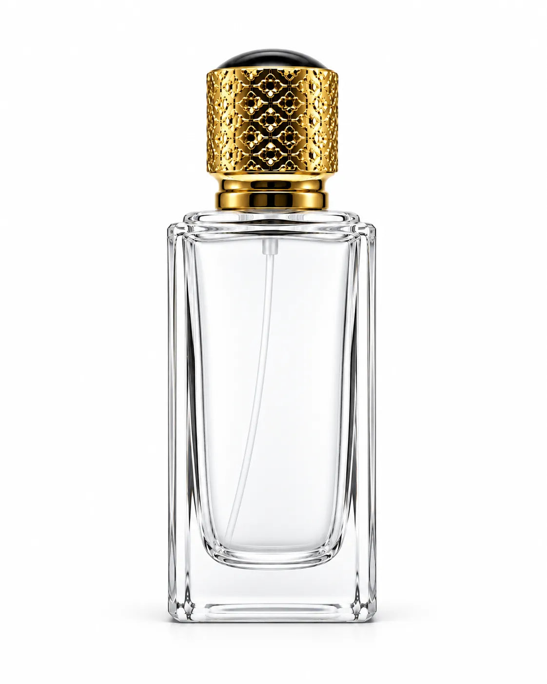 perfume bottle with gold cap 30 ml