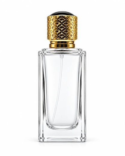 perfume bottle with gold cap 30 ml
