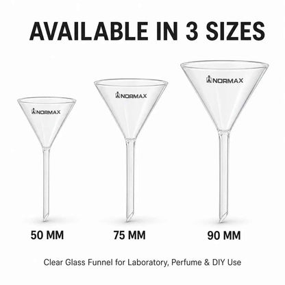 Glass Funnel – Clear Laboratory Funnel for Perfume, Essential Oils & DIY Use