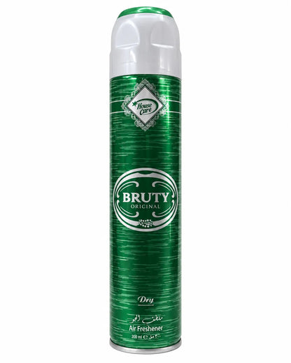 House Care Bruty Original Room Spray Air Freshener 300ml green aerosol can on white background