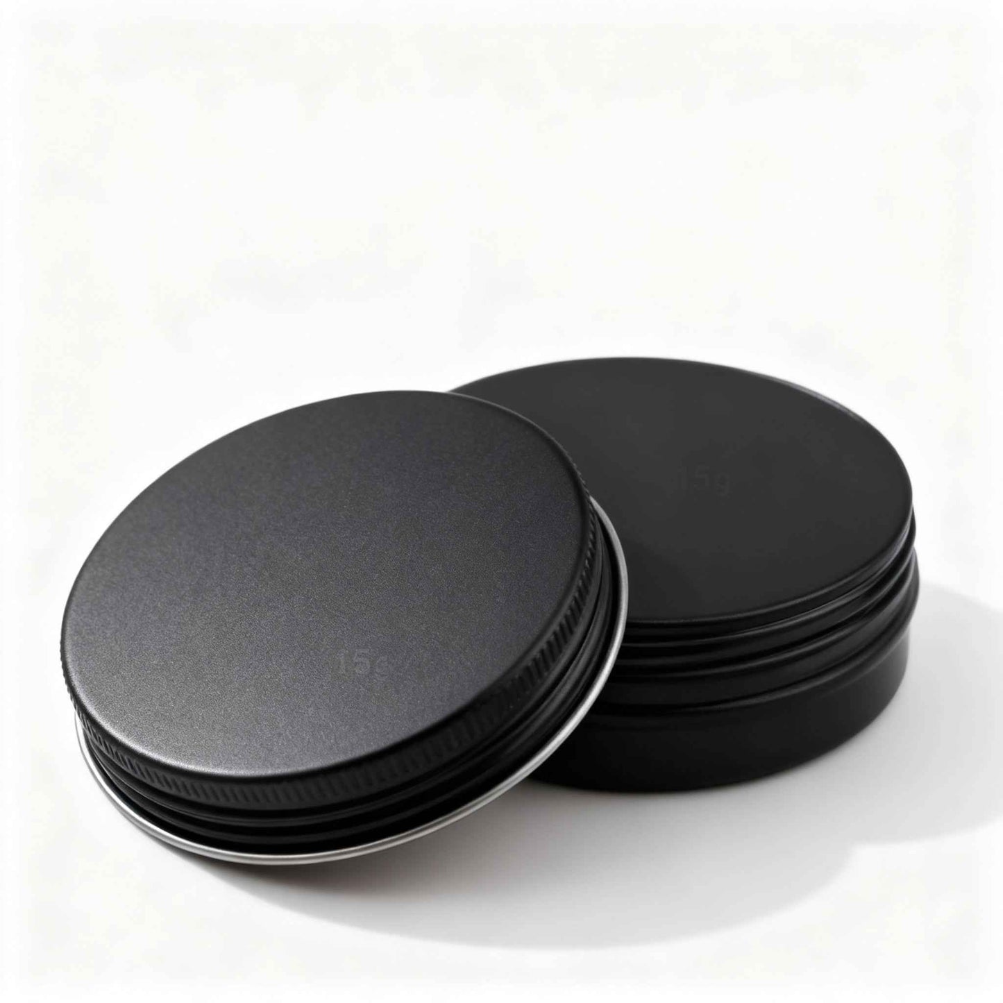 Aluminium Tin Containers – 30g Black Colour| Premium Cosmetic & Balm Packaging