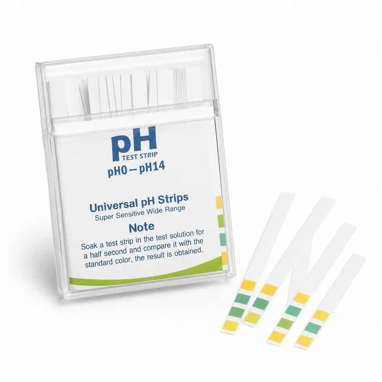 Universal pH Test Strips pH 0–14 – Wide Range Indicator Paper with Color Chart