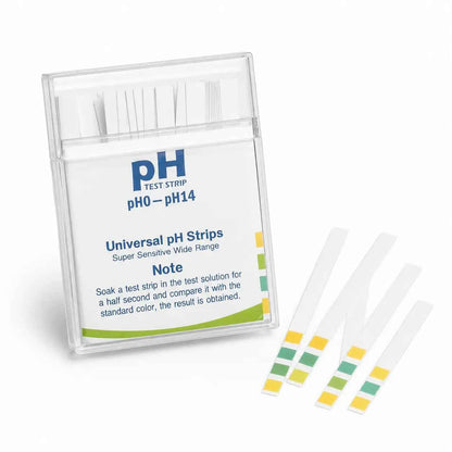 Universal pH Test Strips pH 0–14 – Wide Range Indicator Paper with Color Chart