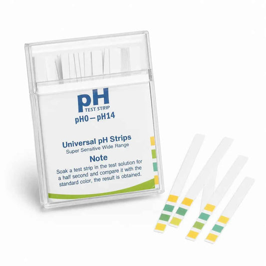 Universal pH Test Strips pH 0–14 – Wide Range Indicator Paper with Color Chart