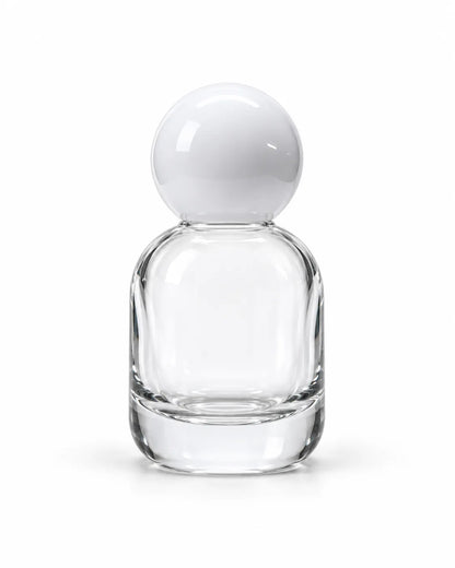 15ml mini glass perfume bottle with blue decorative round cap