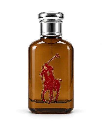 Luxury 50ml empty Polo inspired perfume bottles featuring four colored glass finishes, horse and rider design and metallic silver caps for DIY fragrance packaging.
