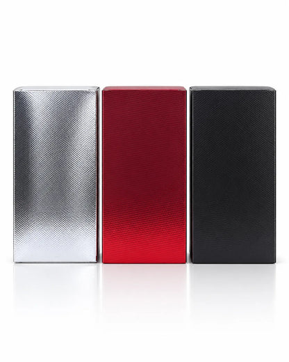 Black rectangular perfume packaging box available in black red and silver for perfume bottle presentation and gifting at Bio Shop Pakistan