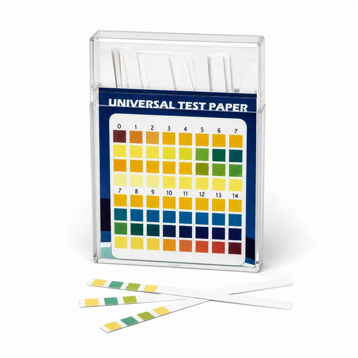 Universal pH Test Strips pH 0–14 – Wide Range Indicator Paper with Color Chart